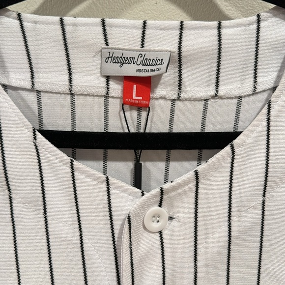 PITTSBURGH Headgear Classics Nostalgia Co. Button Down Pinstripe Jersey sz L NWT - Picture 5 of 12